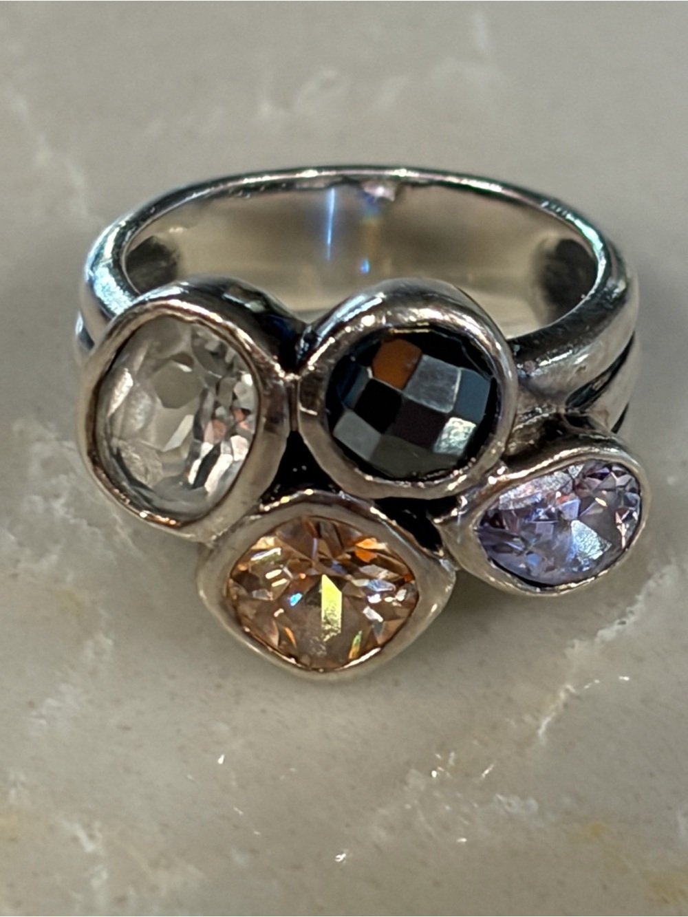 Silpada Sterling Silver Gemstone Ring Size 6